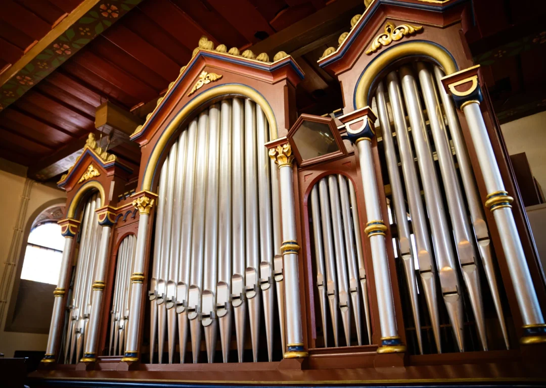 A grand church organ.