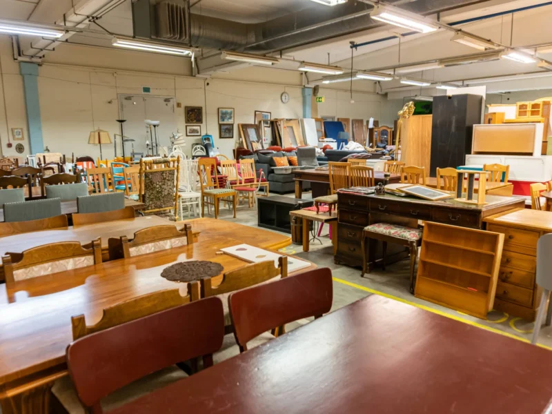 A large selection of second-hand furniture.